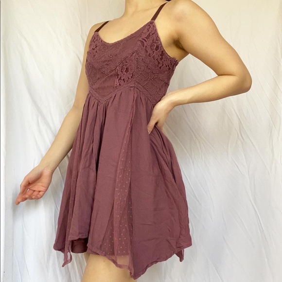 3 for $20 ✨American Eagle aline mauve dress - Picture 5 of 9